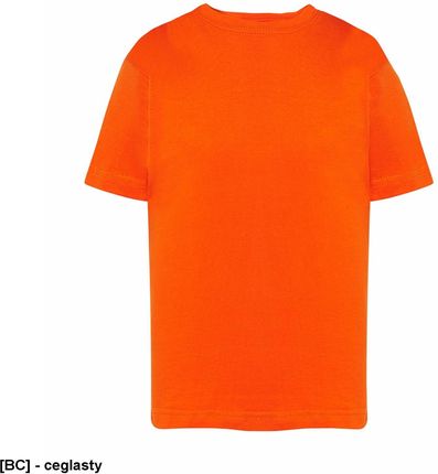 T-shirt JHK TSRK 150 - dziecięca/młodzieżowa z krótkim rękawem wzmocniony lycrą ściągacz, 100% bawełna, 155g - ceglasty. 5-6