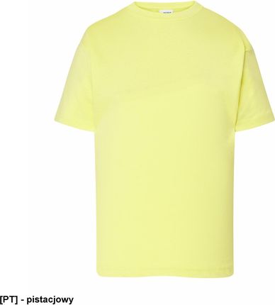 T-shirt JHK TSRK 150 - dziecięca/młodzieżowa z krótkim rękawem wzmocniony lycrą ściągacz, 100% bawełna, 155g - pistacjowy. 7-8