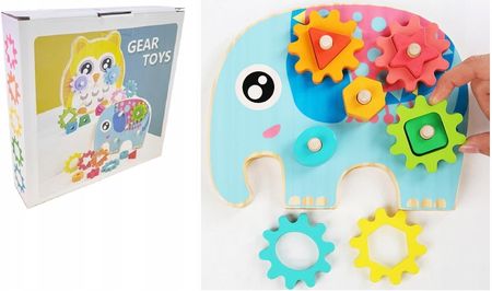 Nicekids Zabawka Drewniana Tryby Słoń W Kartonie 21X21X4,5Cm Nt3686