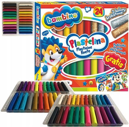 Bambino Plastelina 24 Kolory Podkładka Gratis