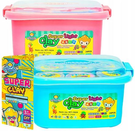 Claydoll 2X Magiczna Plastelina Piankolina Masa Polimerowa 24Szt. +Walizka +Akcesoria