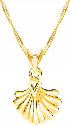 Larezo Łańcuszek złoty naszyjnik 925 Muszelka Morze