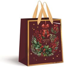 Zdjęcie Interdruk Torebka Prezentowa 18X23X10Cm Burgundy   - Nowa Dęba