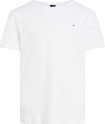 [AC] Tommy Hilfiger Basic Chłopięcy T-shirt, Biały, 140 cm