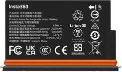 Zdjęcie Insta360 X5 Ultra Battery, powiększony akumulator o pojemności 2800 mAh do kamery X5 - Sierpc