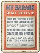 Zdjęcie Nostalgic Art Tablica Metalowa Plakat 15X20Cm "My Garage My Rules" 26301 Nar26301 - Nowogród Bobrzański
