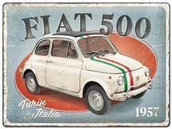 Zdjęcie Nostalgic Art Tablica Metalowa Plakat 30X40Cm "Fiat 500 Turin Italia" 23351 Nar23351 - Nowogród Bobrzański