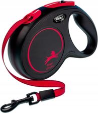 Zdjęcie Flexi Classic Z Taśmą M Black Fire Smycz Automatyczna 5M Do 25Kg - Nowogród Bobrzański