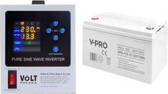 Zdjęcie Zestaw: zasilacz Volt Sinus Pro 850E 500VA/850W + akumulator żelowy Volt GEL VPRO Premium 12V 110Ah - Oświęcim