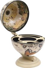Gravora Globobar Drewniany z Map� �eglarsk� i Freskami, 38x33x48 cm, Bia�y (G0758359)