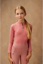 Zdjęcie Jd Attack Dziecięca Bluzka Do Jazdy Konnej Z Długim Rękawem Vanessa Pink - Gdańsk