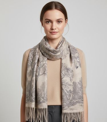 Modna damska chusta z frędzlami kobiecy elegancki szal