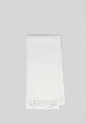 Damski szalik z cyrkoniami ecru