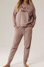 Zdjęcie Piżama damska długi rękaw Atlantic NLP-499 ciemny beż (M) - Drohiczyn