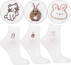 Zdjęcie Białe Damskie Skarpetki Moraj 3 Pary - Pszczyna