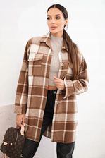 Zdjęcie Koszula damska w kratę camelowa - Łódź