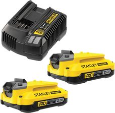Zdjęcie Szybka ładowarka 18V 4A V20 STANLEY SFMCB14 + 2x Akumulator 2Ah SFMCB202  - Skała