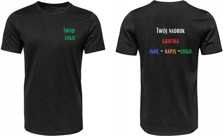 Malfini Koszulka Męska Z Własnym Nadrukiem Logo Firmy Napis Tył + Przód Logo 3Xl