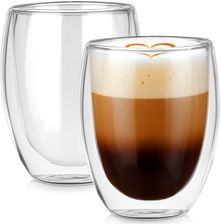 Zdjęcie SZKLANKI TERMICZNE 2szt. 370ml Z PODWÓJNĄ SCIANKĄ DO KAWY HERBATY 139820 - Ślesin