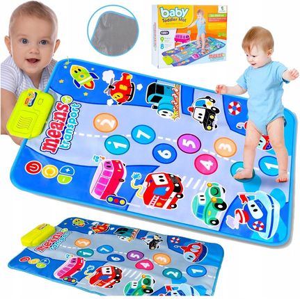 Interaktywna Mata Muzyczna Dotykowa Edukacyjna Wesołe Dźwięk Auta Pojazdy