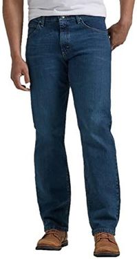 [AC] Wrangler Mężczyźni Authentics Mens Big & Tall Classic Relaxed Fit Jean, Military Blue Flex, 44W / 32L