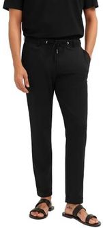 [AC] bugatti Męskie spodnie 4036-36827, czarne 290, slim fit, czarny-290, 33W / 34L