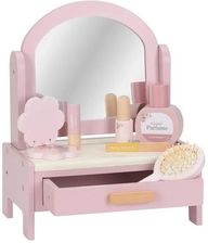 Zdjęcie Little Dutch Różowa Drewniana Toaletka Dla Dzieci Zestaw Z Obrotowym Lustrem I 6 Kosmetykami - Toruń