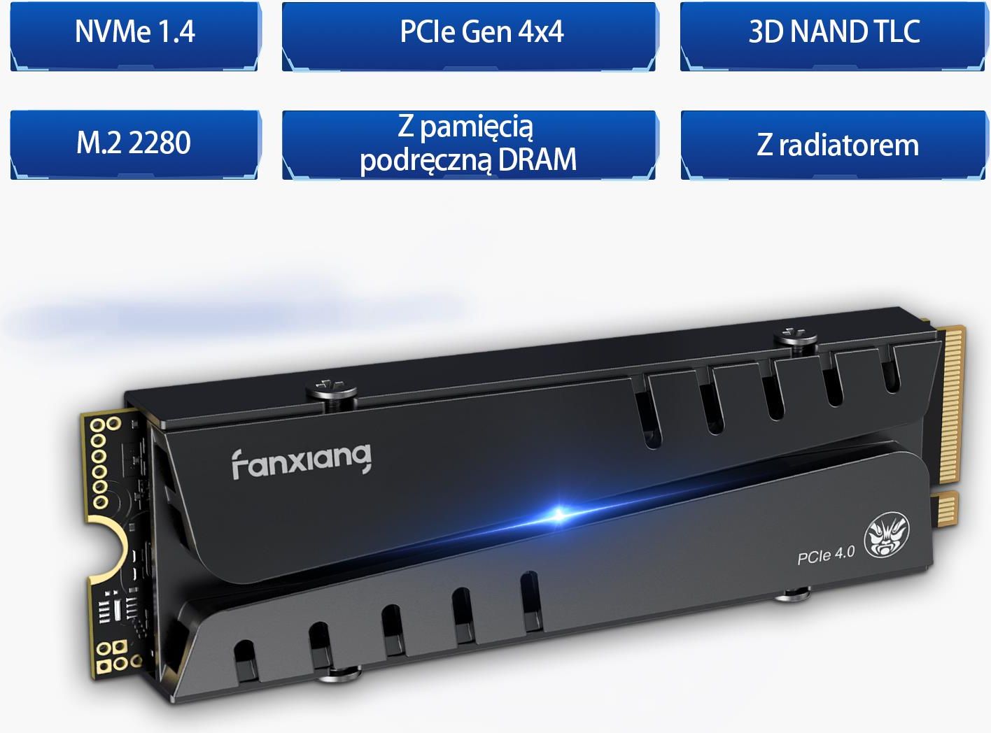 【3/17終了】Fanxiang S770 SSD 4TB Dysk SSD Fanxiang S770 4Tb M.2 Pcie4 Nvme Ssd 7450/6700Mb/S