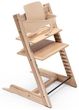 Stokke Tripp Trapp + Zestaw Baby Set + Tacka Rosnące Krzesełko Do Karmienia Z Akcesoriami-Wild Wood-White