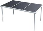 Gravora Stół Ogrodowy Szklany Blat Czarno-Szary 150X90X74cm G08161851