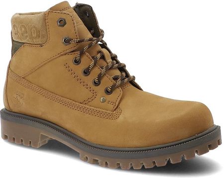 Żółte Trapery Jeep Solidne Trekingi Męskie