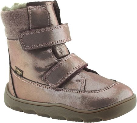 Połyskujące buty zimowe dla dziewczynki Froddo G3160240-6 Zeru Tex Winter Barefoot Pink/Gold