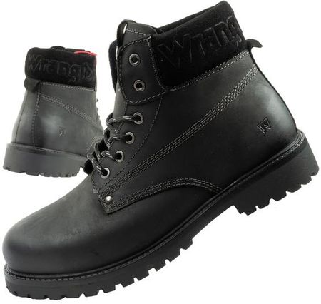 Wrangler Arch buty męskie sztyblety trzewiki eleganckie naturalna skóra czarne