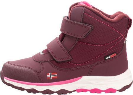 Buty zimowe Trollkids Kids Hafjell Winter Boots dla dziewczynki/chłopca wodoodporne fioletowe (264-419)