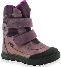 Ranking Śniegowce dla dziewczynki ze skóry naturalnej RenBut 22-3312-1658 Śliwka Brokat Ranking Butów dla Dzieci