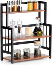 Zdjęcie Vilde Półka Kuchenna Drewniana 3-Poziomowa 41,5x18,5x50cm - Pyskowice