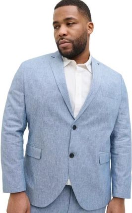 Duża męska marynarka z lnem Jack & Jones 12278725 błękitna