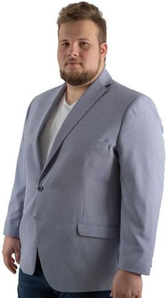 Duża męska marynarka z mikrowzorem plus size Konik Edmund 954 błękitna