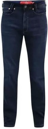 Duże męskie spodnie jeansy ze streczem Duke D555 Putney granatowe