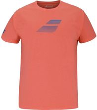 Zdjęcie KOSZULKA BABOLAT EXERCISE COTTON TEE BOY HOT CORAL - Pajęczno