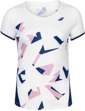 Zdjęcie KOSZULKA BABOLAT COMPETE CAP SLEEVE TOP GIRL WHITE/BLUE - Radzionków