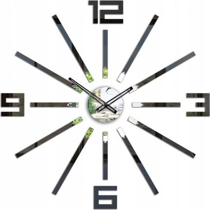 Modernclock Zegar Ścienny Naklejany Duży Nowoczesny Akrylowy Na Ścianę Do Kuchni Salonu (MSHEENBLACK)