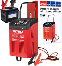 Amio Mocny Prostownik Z Rozruchem Ładowarka Samochodowa 40A 12V 24V 300A Agm Żel