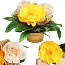 Zdjęcie Goliat Stroik Nagrobny Z Piwonią I Różami Żółty - Piła