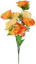 Zdjęcie Goliat Bukiet Mix Róże Goźdźiki 52cm Kolor Pomarańczowy - Piła