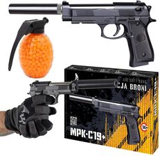 Zdjęcie Pistolet Na Kulki Plastikowe 6Mm Asg Imitacja Replika Mpk C19+ 800 Kulek - Dąbie