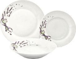 Serwis Obiadowy Zestaw Talerzy Porcelanowych 18el. Lawenda 