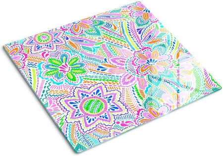 Piga Deska Kuchenna Szklana Kwiatowy Wzór W Stylu Boho 2x30x52cm (DDKNR00006740)