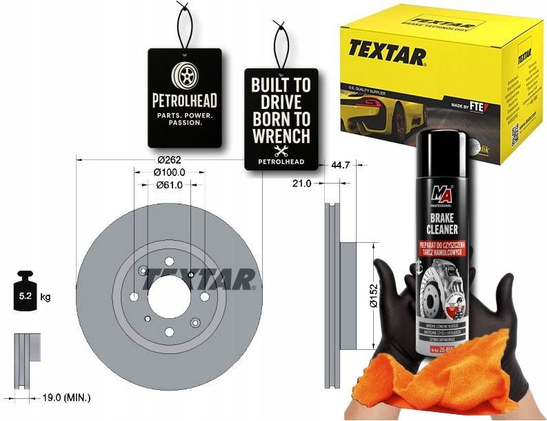 Textar Tarcze Hamulcowe 262X21 Honda Jazz V 1 5 2020 - opinie i