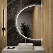 Zdjęcie Smartwoods Lustro Semi Round Led Rama Biała 140x90cm Neutralna - Żerków